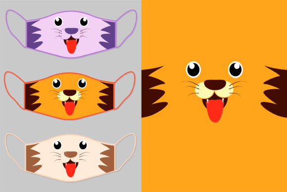 Download Lion Face Cute Mask Print Template - Template Collection