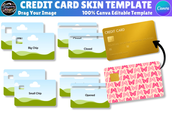 Download Credit Card Skin Canva Editable Template - Template Collection
