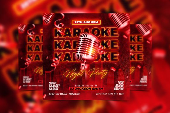 Download Karaoke Flyer PSD Template Designs - Template Collection