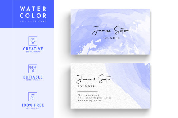 Download Watercolor Print Template - Id Card - Template Collection