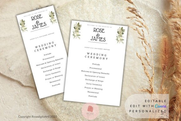 Download Printable Wedding Ceremony Program - Premium Resources