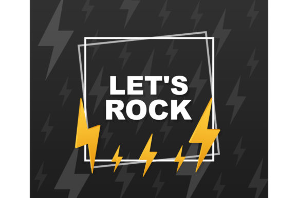 Download Let's Rock Poster. Vector Typographic - Graphic Collection