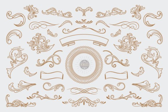 Download Vintage Flourish Ornaments Frame - Frame Collection
