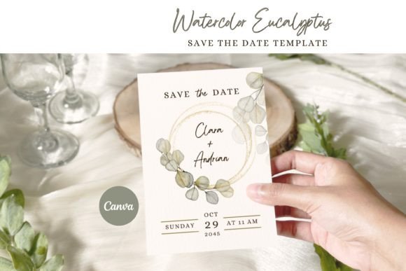 Download Eucalyptus Save the Date Template - Template Collection