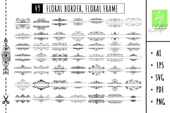 Download Floral Border Svg, Floral Frame Bundle. - Frame Collection