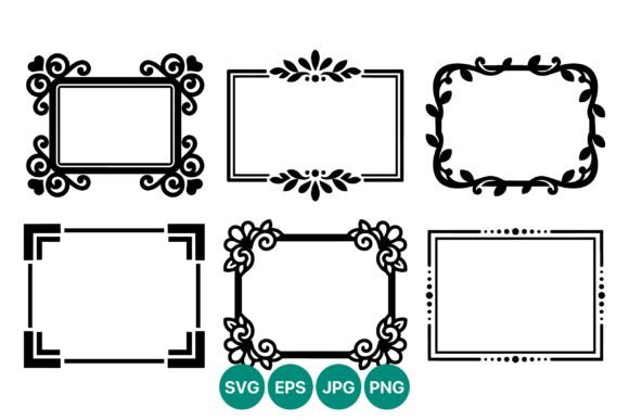 Download Ornate Black Rectangular Frame Vector - Frame Collection